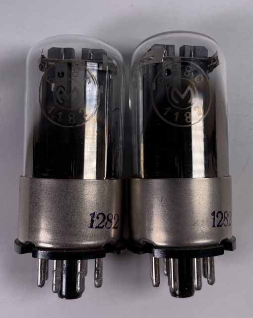 Par emparejado MELZ 6N8S / BASE DE METAL Y PLACA DE AGUJERO 6SN7 1578