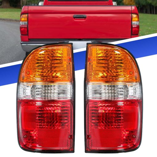 Ensamblaje de luz trasera GCGD con bombilla compatible con 2001 2002 2003 2004 Toyota Tacoma Luz trasera Rear Lamp Brake Lamp Set, Lado del pasajero y lado del conductor (Clasico)