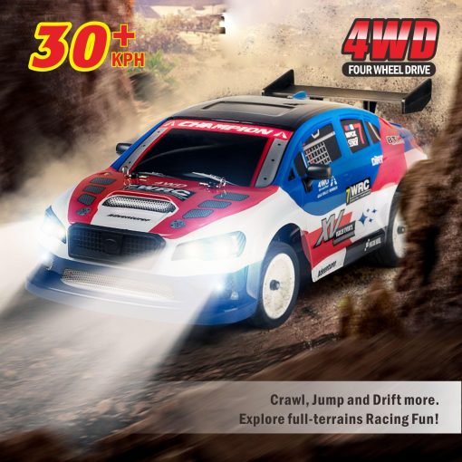 Coche de Control Remoto FACar 1607 Escala 1/16 4WD RC Coche de Deriva, Vehiculo RC Electronico Off Road 4X4 Veloz a 30 KPH, Motor RC380 Cepillado y Neumaticos Adicionales Regalos de Cumpleanos para Ninos y Ninos - Imagen 5