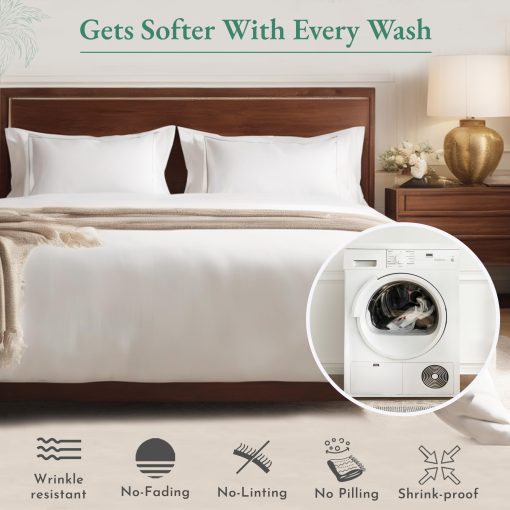 Juego de sabanas de lujo California Design Den para cama King - 100% algodon, 600 hilos, sabanas King de bolsillo profundo, ropa de cama de calidad de hotel con tejido satinado - Taupe - Imagen 5