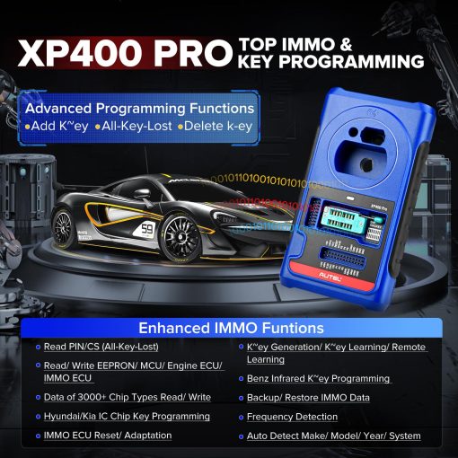 Autel MaxiIM IM508S PRO con XP400 PRO, Igual que IM608 Pro II, Herramienta Avanzada de Programacion de Llaves de Inmovilizador, Mejora de IM608 IM508S IM508, Lectura/Escritura EEPROM MCU, 40+ Servicios, Bidireccional, Android 11 - Imagen 4