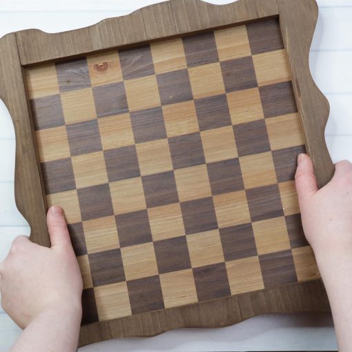 Juego de Ajedrez de Madera Tallado en el Bosque, Piezas Hechas a Mano de Vida Silvestre, Tablero de Madera Rustico, 15 Pulgadas - Imagen 5