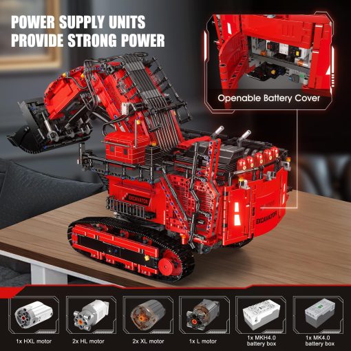 Mould King 17071 Juego de Construccion de Bulldozer Control Remoto, 4767 Piezas Modelo de Excavadora de Gran Tamano, Juguete de Vehiculos de Ingenieria Regalos para Adultos/Ninos - Imagen 5