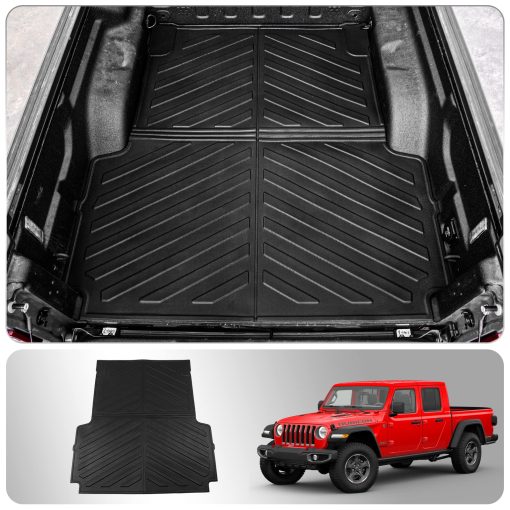 Alfombrilla para cama compatible con 2020-2024 Jeep Gladiator Liner para cama de maletero de TPE Todas las estaciones Accesorios para Jeep Gladiator 2023