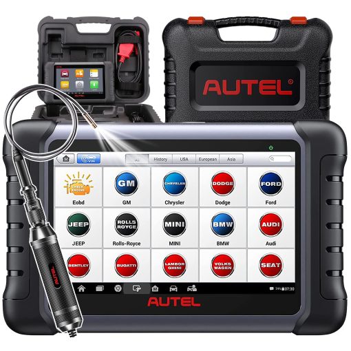 Autel MaxiCOM MK808Z con 60$ MV108S, 2024 Android 11 MK808 Herramienta de Escaneo Bidireccional Igual Que MK808BT Pro MX808S MK808S, Alternativa a MaxiCheck MX900 Escaner OBD2, 28+ Servicios, Escaner de Pruebas Activas