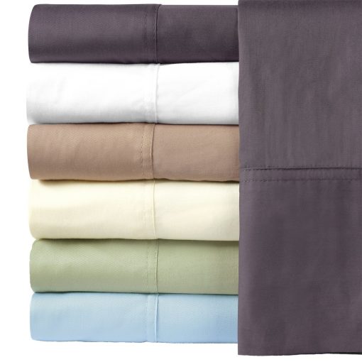 Juego de sabanas de lujo Royal Hotel Bedding de seda suave, mezcla de viscosa de bambu y algodon, 100% de lujo, 60% de viscosa hecha de bambu y 40% de sabanas de algodon, tamaño Queen, blanco