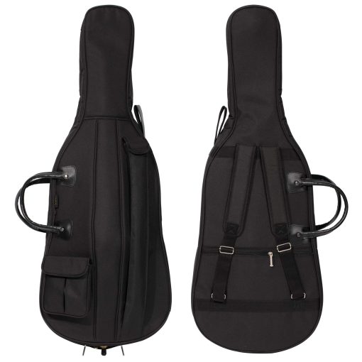 Estuche Cello Blando de Viaje MI&VI CB-5001 (Tamaño 1/4) Con Multiples Bolsillos y Correas Ajustables para Mochila | Acolchado de 12mm de Grosor | Resistente al Agua | Forro no Abrasivo - MIVI Music