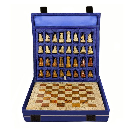 Juegos de Ajedrez de Torneo de Marmol para Adultos - Juego de Tablero de Ajedrez de Marmol Hecho a Mano - Coral y Marron - Juego de Mesa de Ajedrez no de Backgammon - no de Othello - no de Madera (Coral/Marron)