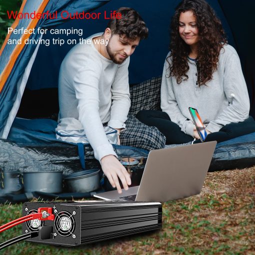 Inversor de Corriente de Onda Sinusoidal Pura Xijia 3000W (Potencia Pico 6000W) DC24V a 110V 120V Convertidor de CA 60HZ con Arranque Suave para Coche y Camping (DC24V (Rango 20V-30V) 3000W) - Imagen 4