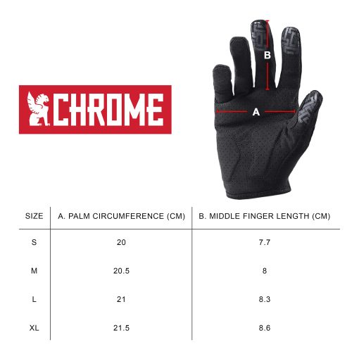 Guantes ciclismo de peso medio de Chrome Industries - Negro - Talla X-Grande - Imagen 3