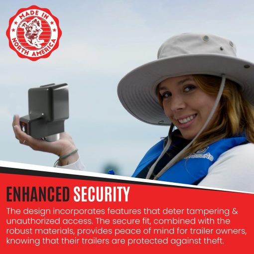 AMPLock U-BRU2516 | Candado de Remolque Resistente para Acoplador de Bola de 2-5/16" | Candado de Acoplador de 2 Partes Patentado para Remolques de Barco | Resistente a la Oxidacion, Seguridad de 12 Libras - Imagen 5