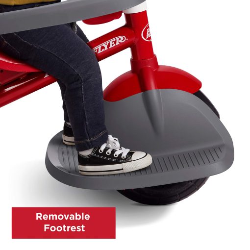 Radio Flyer Ultimate All-Terrain Stroll 'N Trike, Triciclo para ninos y bebes, Bicicleta para ninos de color rojo, Para edades de 9 meses a 5 anos, Llantas de aire - Imagen 4