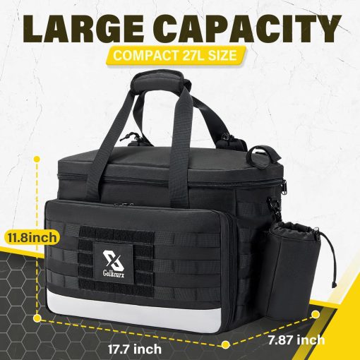 Bolsa de Patrulla Golkcurx para aplicacion de la ley, bolsa de equipo policial, organizador de automovil para asiento del pasajero con sistema MOLLE y portavasos - Imagen 2