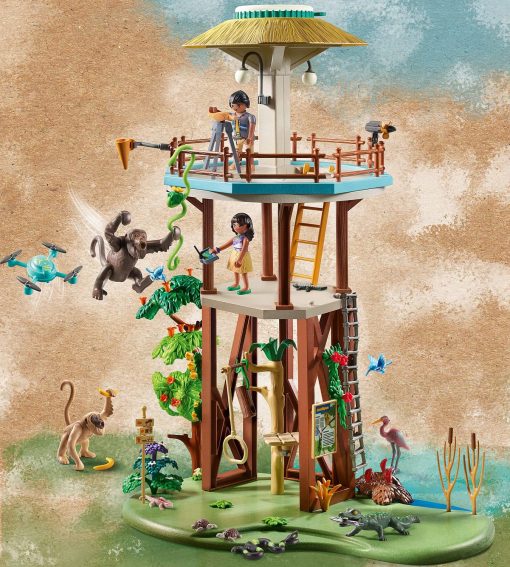 Torre de Investigacion Wiltopia de Playmobil con Brujula - Imagen 2