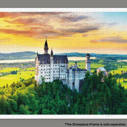 Rompecabezas panoramico Pintoo 4000 piezas para adultos - Atardecer del Castillo Neuschwanstein, Alemania - Puzzle plastico hermoso para decoracion del hogar Zero Dust Almacenamiento facil [H2318] - Imagen 2