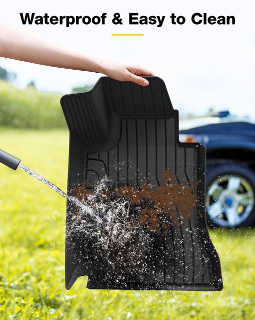 Tapetes 3W Compatibles para Benz Clase C 2015-2021 TPE Todos los Tiempos Ajuste Personalizado para Benz Clase C 1ra y 2da Fila Juego Completo de Tapetes para Automovil (para Sedan unicamente), Negro - Imagen 6