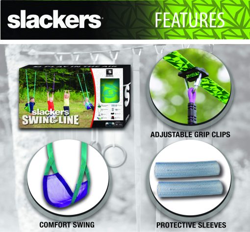 Linea de Columpios slackers - Convierte arboles saludables en el perfecto columpio de jardin - Kit de Linea de Columpios slackers - Excelente adicion de columpio de arbol a cualquier jardin - Recomendado para edades 3+ - Imagen 4