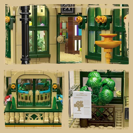 Juego de construccion de jardin de plantas Mould King 16057, Conjunto de arquitectura de Streetview con bloques de construccion MOC, Regalo para ninos de 8+ / Coleccionistas adultos (3383 piezas con luz) - Imagen 6