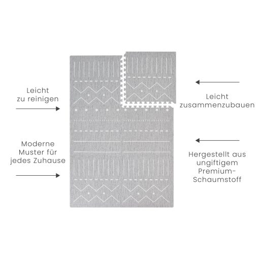 Tapete Infantil Toddlekind - Tapete de Espuma Premium, 4 x 6 pies Tapete de Espuma de Calidad Premium para Bebes/Ninos Pequenos, Elegante, No Toxico, Inodoro, Berber-Storm (Gris) - Imagen 8