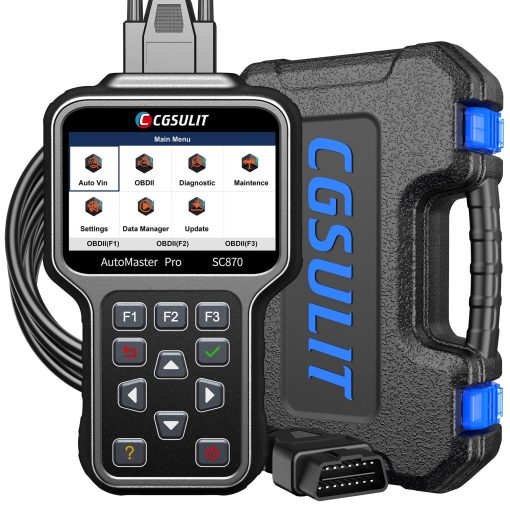 CGSULIT Escaner OBD2 Herramienta de Diagnostico, Lector de Codigos de Sistema Completo para Automovil con Servicio de Reinicio de Luz de Aceite/EPB, SC870 Escaner de Motor ABS SRS Airbag Transmision ESP SAS, Auto VIN, Actualizacion Gratuita