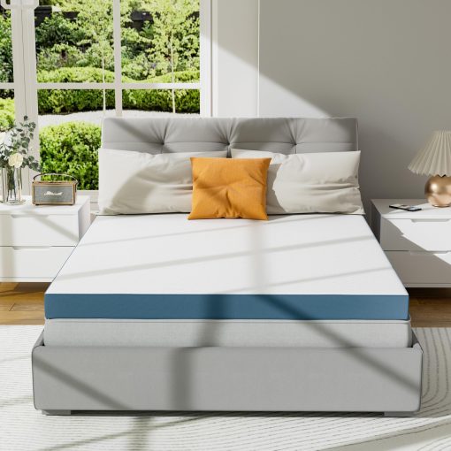Colchoneta de 4 Pulgadas para Colchon Twin XL, Colchoneta de Espuma Viscoelastica Firme Extra, Colchoneta de Cama de Espuma de Alta Densidad para Alivio del Dolor, con Funda Suave Extraible, Certificado CertiPUR-US - Imagen 8