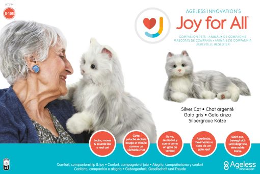 JOY FOR ALL - Gato Plateado con Guantes Blancos - Mascotas de Compañia Interactivas - Realistas y Vivas - Imagen 2