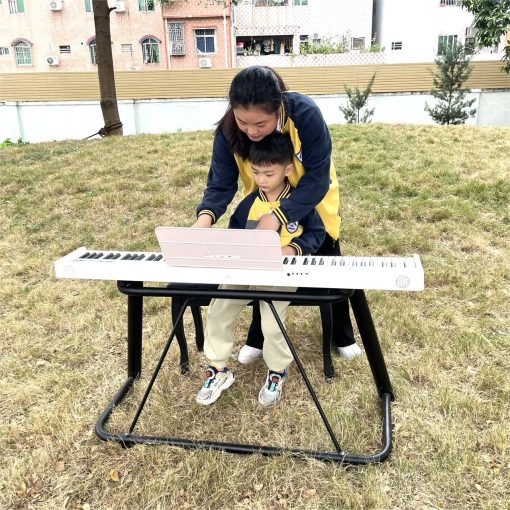 Piano Electronico Plegable MAGICON BX20S de 88 Teclas, Tamano Completo Teclas Semipesadas Piano Portatil, Teclas Sensibles, Soporta USB/MIDI, Bluetooth Inalambrico, Altavoces, Pedal, Bolso de Mano, para Principiantes (Blanco+) - Imagen 8