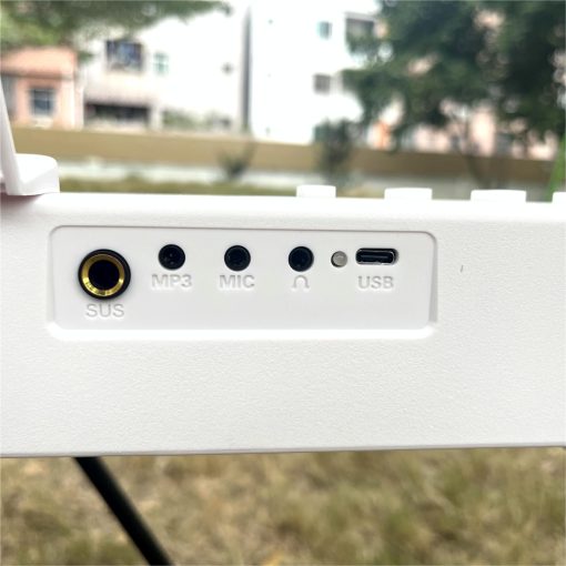 Piano Electronico Plegable MAGICON BX20S de 88 Teclas, Tamano Completo Teclas Semipesadas Piano Portatil, Teclas Sensibles, Soporta USB/MIDI, Bluetooth Inalambrico, Altavoces, Pedal, Bolso de Mano, para Principiantes (Blanco+) - Imagen 5