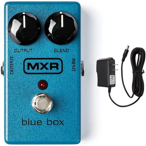 MXR M103 Blue Box Octave Fuzz con Fuente de Alimentacion de 9 voltios