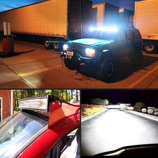 Nilight Barra de luces LED curva combinada de 52 pulgadas 300W, foco y luz de inundacion, lampara de conduccion LED para camiones, barcos, jeeps, 2 años de garantia - Imagen 8