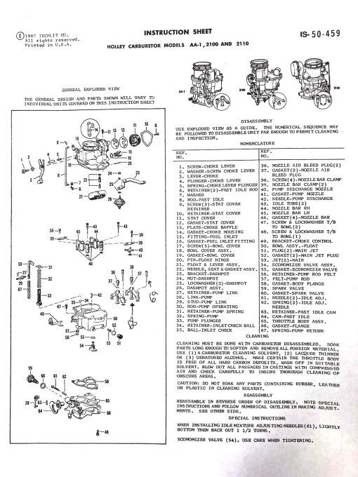 Carburador Nuevo Holley 94 para Motores V8 239"-272" de Cabeza Plana 1939-1953 - Imagen 5