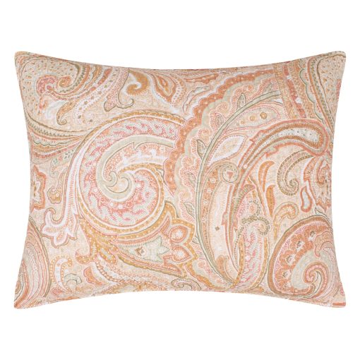 Levtex Home - Juego de Colcha Spruce Coral - Colcha Full/Queen (88x92 pulg.) + Dos Fundas de Almohada Estandar (26x20 pulg.) - Estampado de Paisley en Coral y Beige - Reversible - Algodon - Imagen 7