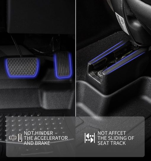 Tapetes para Piso Personalizados KELCSEECS para Subaru Ascent 7 Pasajeros(Bucket Seating) Tapetes para Automoviles Todo Clima Protectores para Pisos Delanteros, Traseros y de la 3a Fila Accesorios para Subaru Ascent Negro - Imagen 4