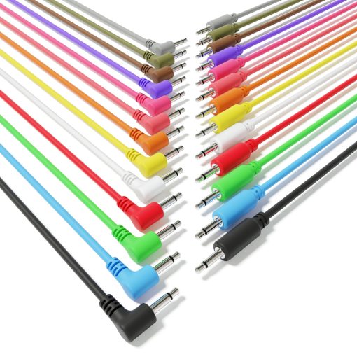ExcelValley - Cables de Patch Hibridos Mono Modulares - TS 3.5mm 1/8" - Sintetizador Eurorack Synth [13-Pack | 150 cm - 59.06"]