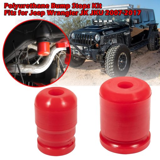 Kit de topes de goma 4 piezas Upgrade 1-1303 Front Bump Stop y 1-1304 Rear Bump Stop para Jeep Wrangler JK JKU Sport Rubicon Sahara Freedom Unlimited 2007-2018 - Imagen 2