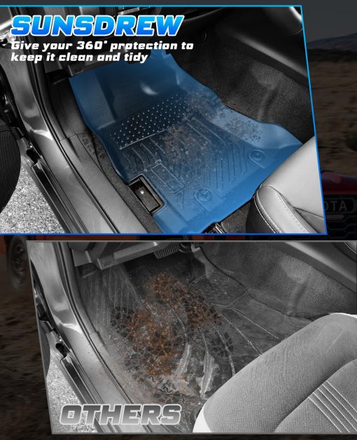 Tapetes para Piso Todo Clima Sunsdrew, Ajuste Personalizado para Subaru Crosstrek 2018-2023/Impreza 2017-2023, Negro, Juego de 4 Piezas - Imagen 5