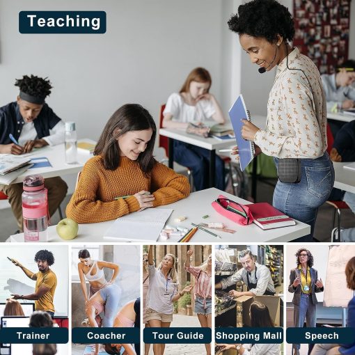 Amplificador de Voz Portatil SHIDU Microfono Personal para Hablar Sistema Pa Mini Recargable para Maestros Guias Turisticos Entrenadores Salon de Clases Canto Yoga Instructores de Fitness - Imagen 6