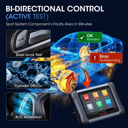 Escaner Autel MaxiPRO MP808S, Codificacion Avanzada de la ECU, Herramienta de Escaneo Bidireccional, 30+ Servicios, Diagnostico de Sistema Completo, Actualizado desde MK808S/MP808BT/DS808, Funciona con MV108S, la mas Nueva de 2024 con Actualizacion Gratuita de 2 Anos - Imagen 6