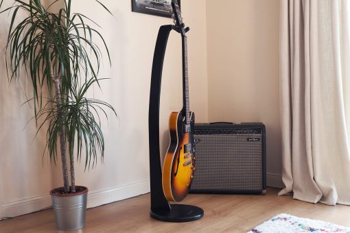 Soporte para Guitarra Acustica y Electrica Ruach GS-1 Original de Madera - Negro - Imagen 8