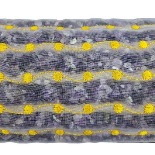 Almohada de Refuerzo Calentada con Infrarrojos Lejanos HealthyLine - Forrada con Piedras Preciosas de Amatista Triturada - Soporte Lumbar - 17 x 5.5 x 3 pulgadas - Imagen 6