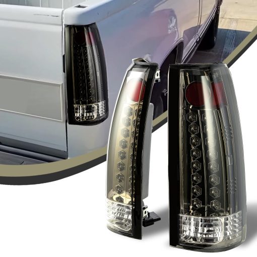 Luces traseras LED compatibles con Chevy Silverado GMC Suburban Tahoe Sierra C/K 1500 2500 3500 Blazer Yukon. Lamparas de freno ahumadas sin bombillas. Reemplazo para GM2800104 GM2801104