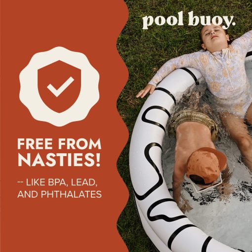 Piscina Inflable Redonda Pool Buoy con Bolsa de Almacenamiento - Piscina de Exterior Premium para Ninos, Bebes, Infantes y Adultos - Piscinas de Jardin y Patio para Fiestas Familiares de Verano (Wavy Bjorne) - Imagen 3