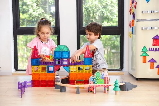 MEGAGONTILES 110PCS Premium Magnetic Tiles| Magnet Tiles| STEM AUTENTICADOS| Bloques Magneticos| Conjunto de Azulejos Magneticos| Juguetes Magneticos| Bloques de Construccion Magneticos| Juguetes de Azulejos Magneticos Ninos Ninas Edad 3 4 5 6 7 8 - Imagen 7