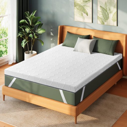 Topper de colchon VISCOFLEX de 4 pulgadas, tamano gemelo, topper de colchon de espuma viscoelastica con gel de alta densidad, mejor soporte de topper de colchon de doble capa para alivio del dolor de espalda y soporte corporal - Imagen 7