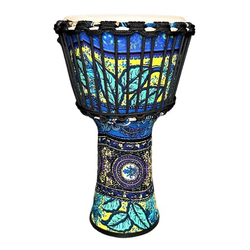 RUOSWTE 8.5 "Djembe Drum, Bongo Drum, Percusion Musical, Cara de Tambor de Piel de Cordero, Afinacion Profesional, Tambor de Mano - Azul Arce - Imagen 3