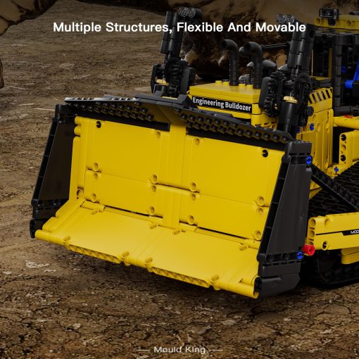 Juego de Construccion de Juguetes Mould King Bulldozer, Modelos de Vehiculos de Construccion Dozer con Control Remoto, 15084 Kits de Construccion RC STEM con Motor para Adultos Niños Niñas de 14+ Años (1508 Piezas) - Imagen 4