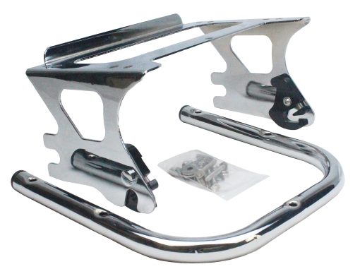 YHMOTO Portaequipajes desmontable de dos plazas con kit de hardware de acoplamiento para Harley Touring Road King Electra Glide Street Glide Road Glide 1997-2008 (Cromo) - Imagen 2