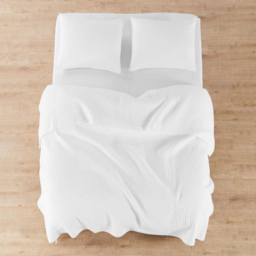 Levtex Home - Juego de Colchas de Cruces Blancas Brillante - Colcha Acolchada Queen y Dos Fundas Estandar - Diseno de Cruces Blancas - Colcha (104X106 pulgadas) y Funda (20x26 pulgadas) - Algodon - Imagen 4