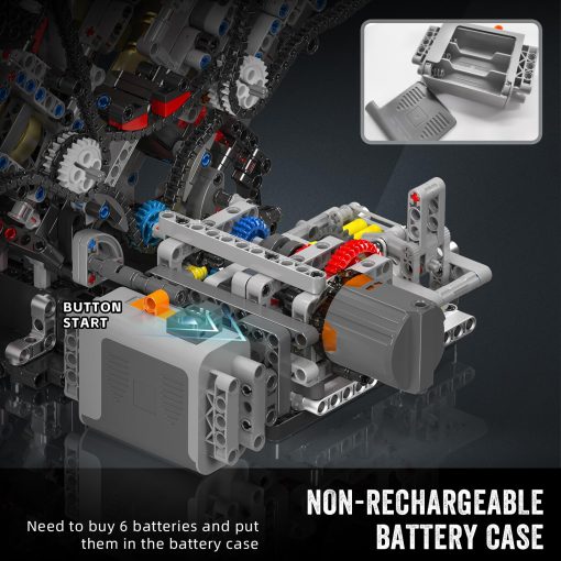 Mould King 10130 Kit de Modelo de Motor V8 Que Funciona - Construye tu Propio Motor V8 STEM para Adultos, Kit de Motor de 8 Cilindros de 3.9 Litros con Doble Turbo, Set de Construccion de Ingenieria Mecanica (2718 Piezas) - Imagen 4