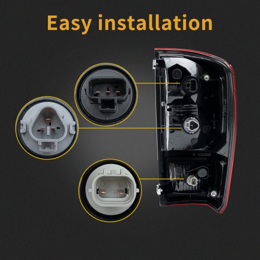 MiKaFex Housing de Luz Trasera Izquierda Compatible con 2016-2022 Toyota Tacoma con Lampara de Freno Con Bombilla Reemplaza 8156004170 TO2800197 - Imagen 3